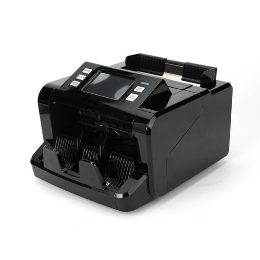 آلة عد النقود CRONY P80 مع عد القيم المختلطة وكشف التزوير وشاشة LCD للأعمال والمصارف ومكاتب العد والتحقق من الأوراق النقدية