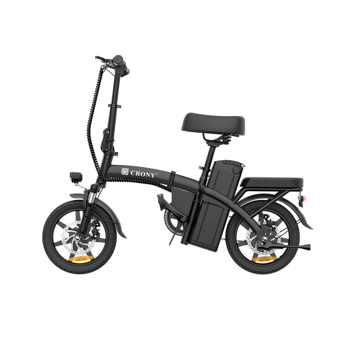 CRONY A5F Compact Electric Bike 14 Inch Foldable E Bike 350W Motor Commuter City Travel