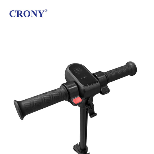 CRONY E68 Electric Scooter for Kids, 110W Motor, 10–16 KM/H Top Speed, 24V 2.5Ah Battery, 5–8 KM Range, 6.5-Inch Tires, Easy Folding, Adjustable Handlebar, LED Headlight & Rear Wheel Light, Bluetooth Speaker, Black**