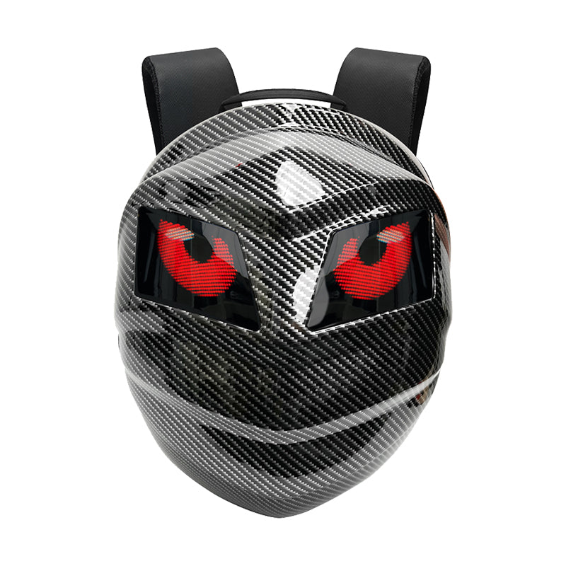 CRONY Iron Man Water transfer Crown LED Display Backpack Upgrade Iron Man LED Backpack Screen Knight Motorcycle Backpack Cool Travel Bag Scooter Bag -2