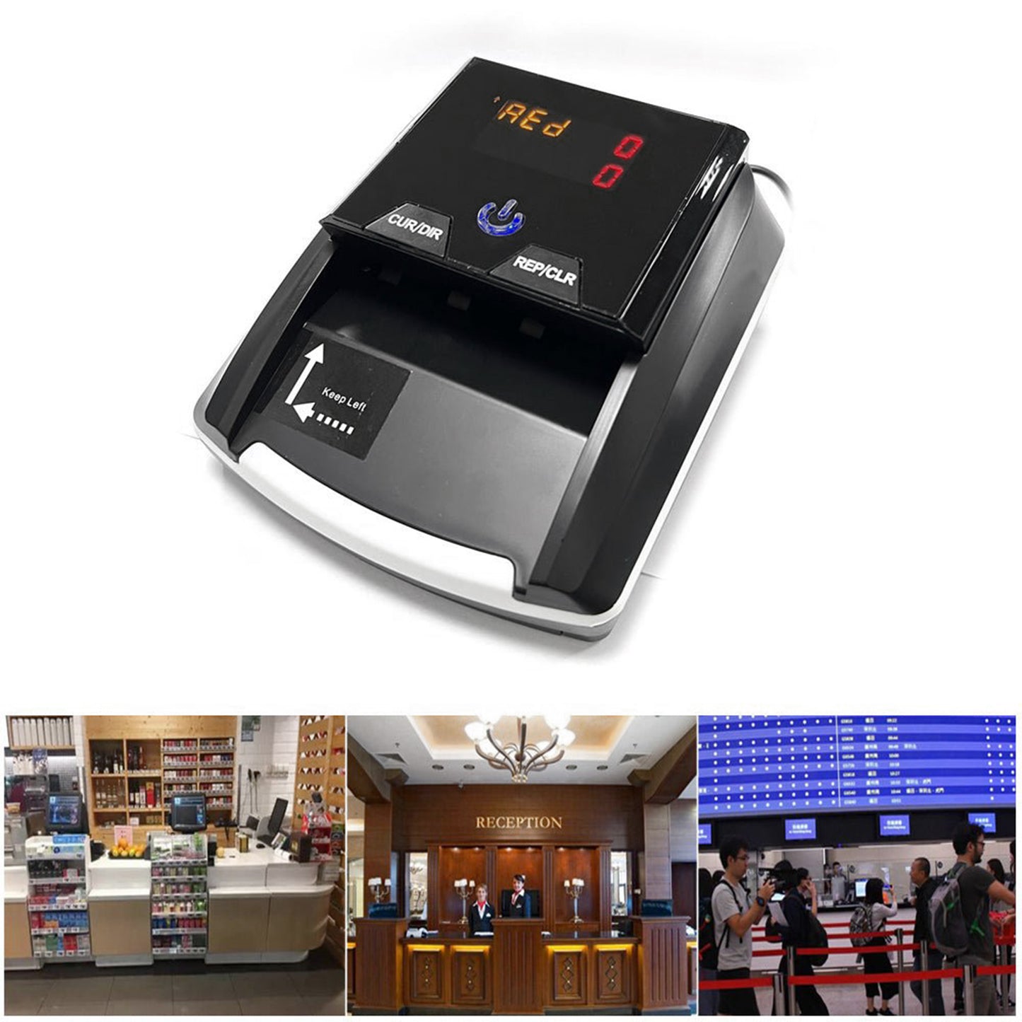 جهاز التحقق من الأوراق النقدية CRONY CN-136 كاشف النقود التلقائي شاشة TFT كاشف الأوراق المزيفة كاشف الأوراق النقدية المحمولة عداد النقود المزيفة عداد النقود