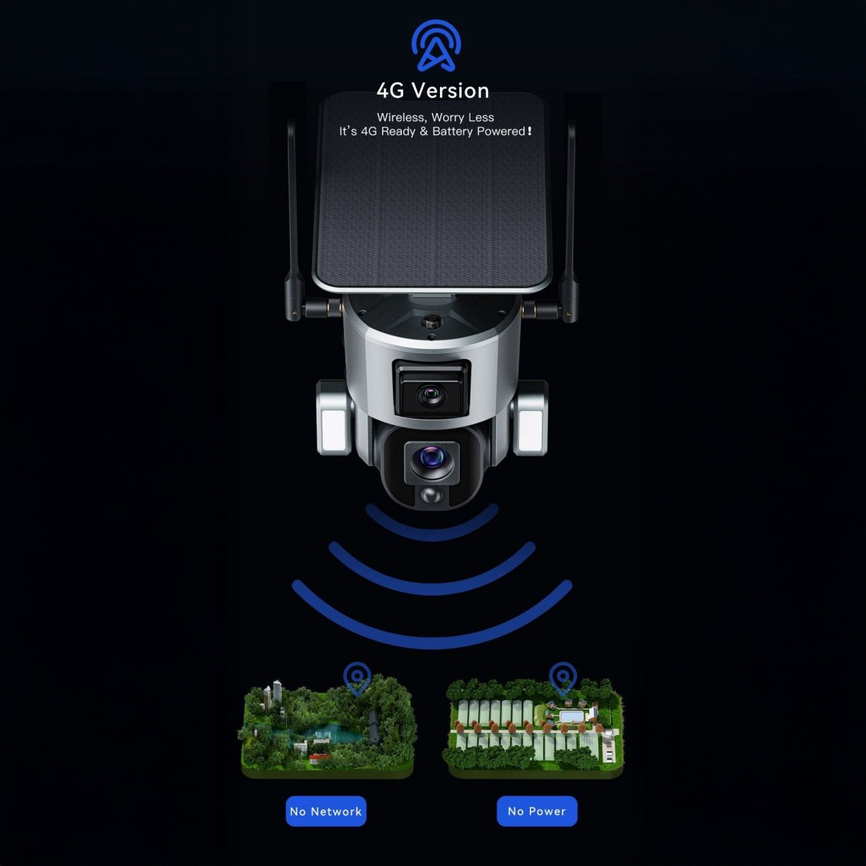 كاميرا PTZ بطارية مزدوجة الربط بالطاقة الشمسية CRONY D5 4G-4K-8MP كاميرا مراقبة لاسلكية 8 ميجابكسل خارجية مقاومة للماء IP66 كاميرا شمسية مزدوجة