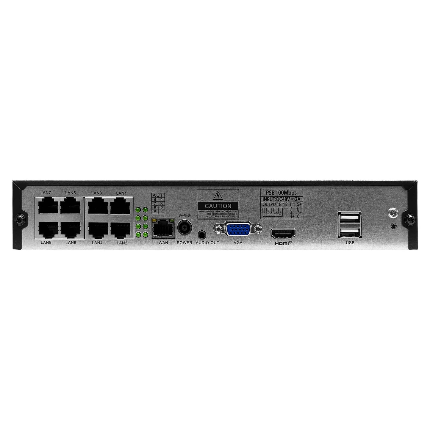 CRONY D8208-5-P 8CH POE NVR+IPC POE Kit with 5MP Cameras and Motion Detection