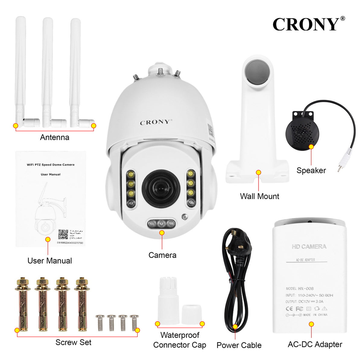 CRONY 4G ball machines (30X) Camera Humanoid Detection & Auto Tracking Camera TF Card 128G