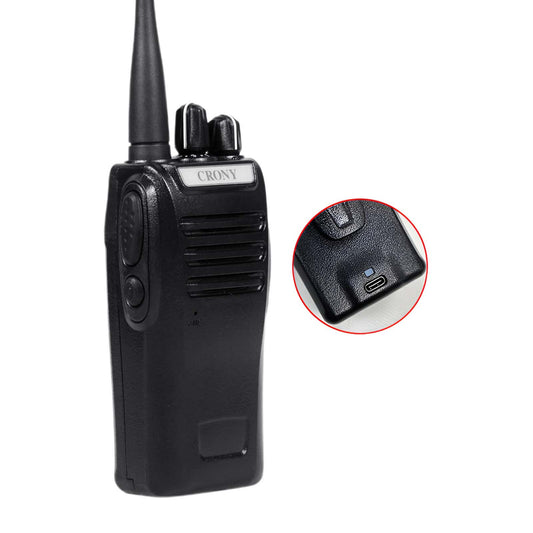 Crony 5W CY-810 TYPE-C Professional Walkie Talkies 2-7 KM Portable Handheld Civilian Two Way Radio Black