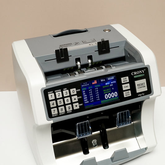 عداد فواتير ذكي عالي السرعة CRONY S200 مزود بطابعة حرارية مدمجة وشاشة لمس للتحقق من الأوراق النقدية
