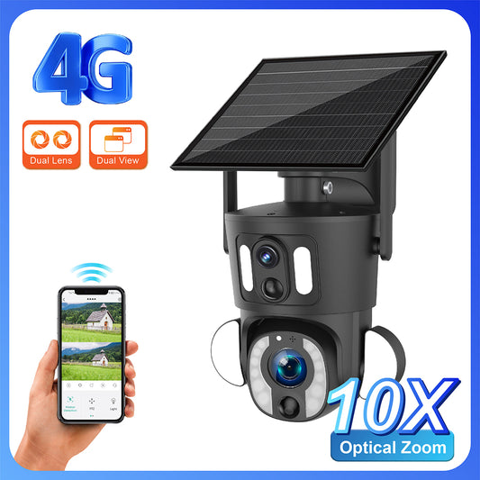 كاميرا كروني SD3210 شمسية PTZ لاسلكية بعدستين وزوم 10X