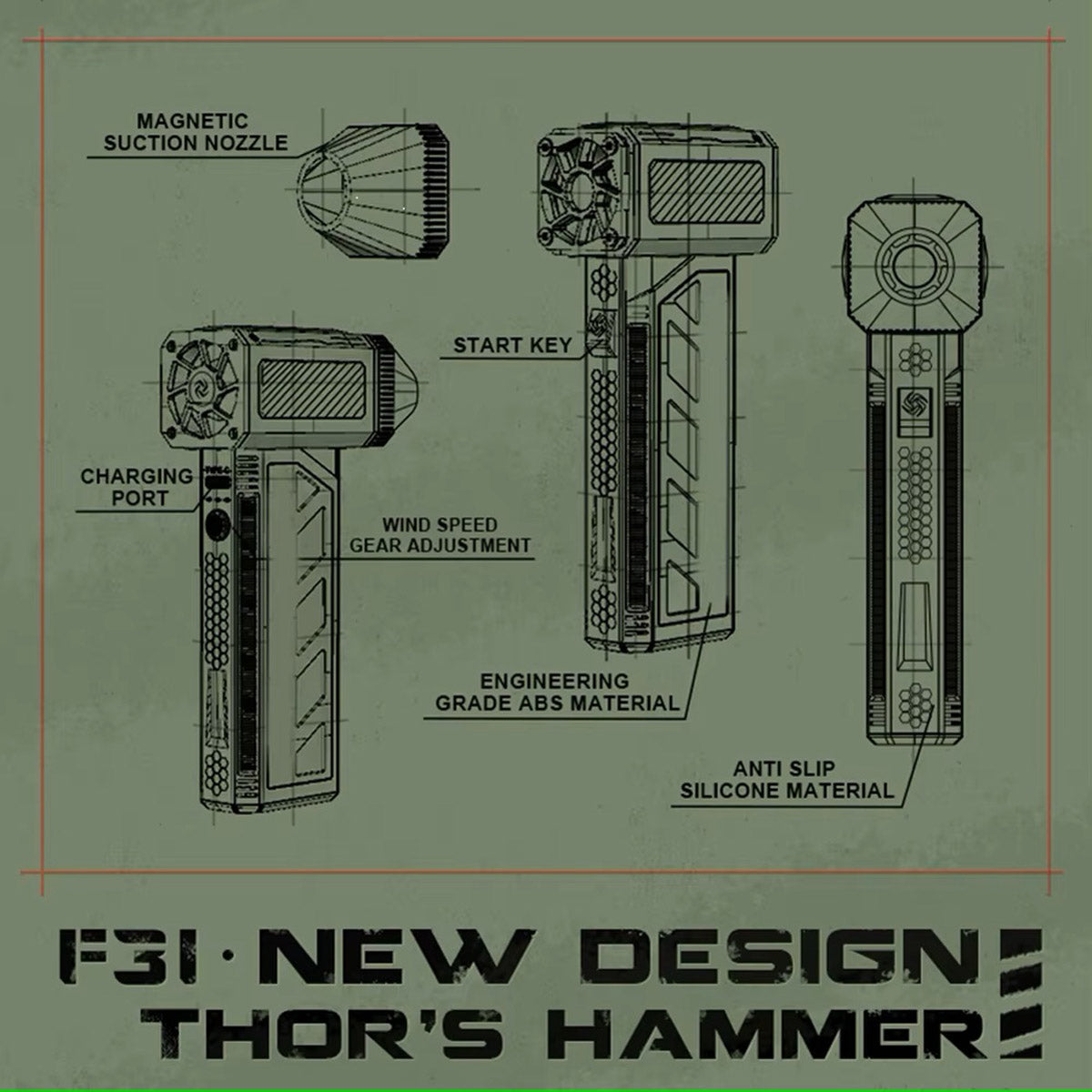 مروحة توربو فائقة القوة CRONY F31 بسرعة 130000 دورة في الدقيقة مروحة نفاثة مروحة توربو فائقة القوة منفاخ هواء مضغوط مروحة كهربائية بثلاث سرعات مروحة عنيفة لأداة تنظيف المنزل