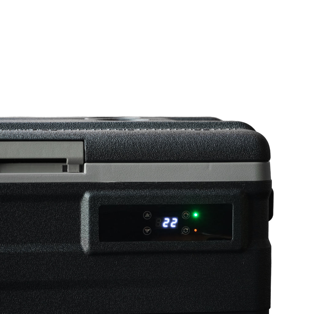 ثلاجة سيارة CRONY بسعة 45 لتر U45 ثلاجة سيارة 12 فولت/24 فولت للاستخدام المنزلي والسيارة مزدوجة -20°C تجميد لوحة LED محمولة بعجلات