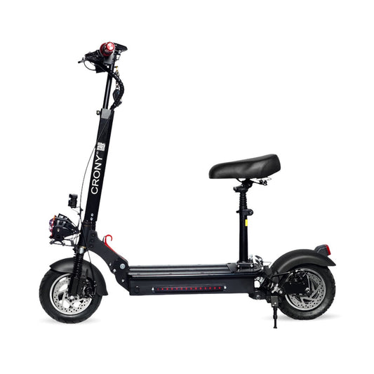 CRONY V10 Big LCD Display Electric Scooter with Seat Front/Rear Shock Absorber
