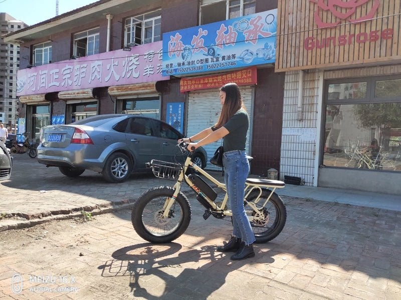 CRONY 22 inch sand electric vehicle Outdoor desert riding electric bicycle | Yellow - Edragonmall.com