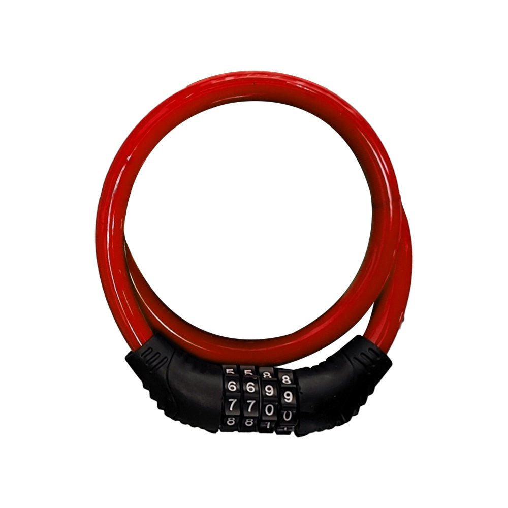 CRONY 4 digit combination lock code clock forBicycles, electric bikes Bike Lock Cable - Edragonmall.com