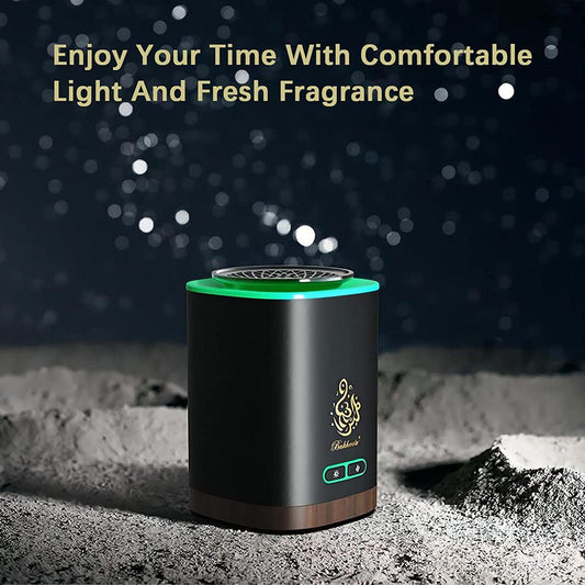 CRONY B17 Quadrate With Light Bukhoor Arabian Electronic Aromatherapy Incense Burner, Rechargeable LED Portable Electric Incense Burner Aromatherapy Machine - Edragonmall.com