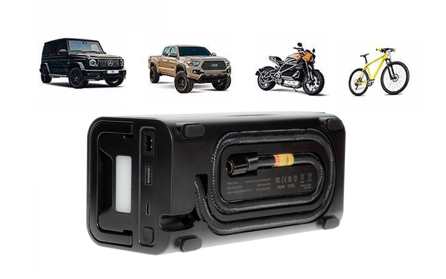 CRONY C0504028-2 Portable Powerful Cordless Electric Tire Inflator - Edragonmall.com