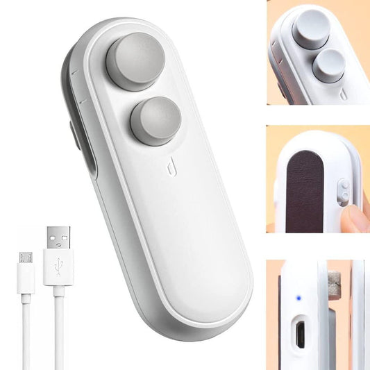 CRONY F2 Dual purpose mini sealer Mini Bag Sealer 2 in 1 Seal Cutter Heat Sealers USB Charging Portable Bag Resealer - Edragonmall.com