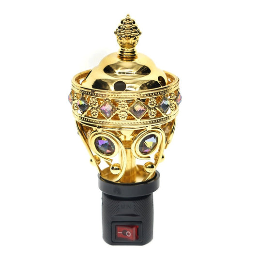 CRONY M-19 Incense Burner Plug Portable Mini Electric Bakhoor Burner Incense Metal Burners Square Pearl incense electric incense burner - Edragonmall.com