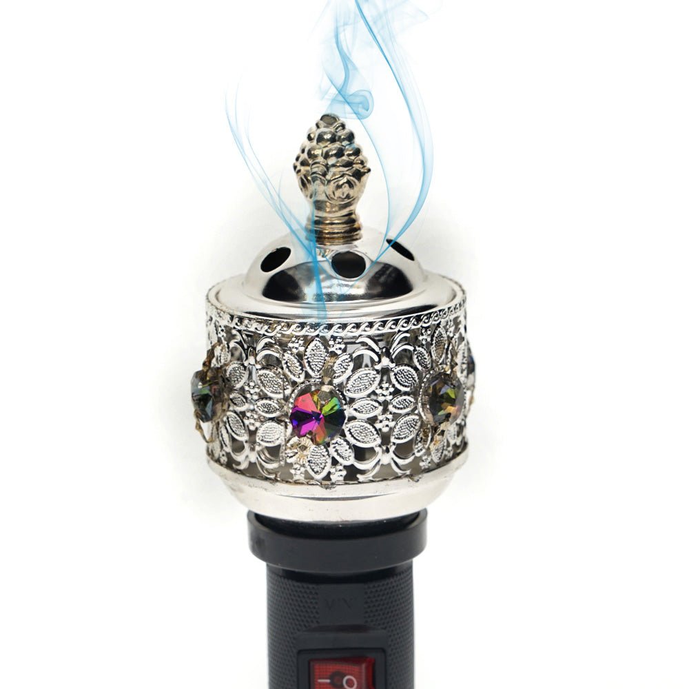 CRONY M-19 Incense Burner Plug Portable Mini Electric Bakhoor Burner Incense Metal Burners Square Pearl incense electric incense burner - Edragonmall.com