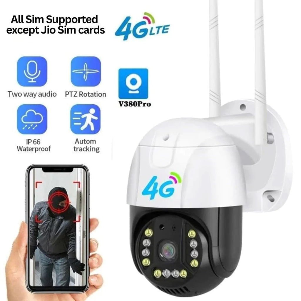 CRONY P20 4G-4K-HD PTZ Camera Outdoor Security Wireless Camera Surveillance 4G Sim Card Support - Edragonmall.com