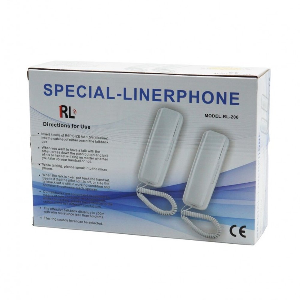 CRONY RL-206 Interphone Special LinerPhone InterPhone Two way Intercom Phone Network Bidirectional Wired door bell - Edragonmall.com
