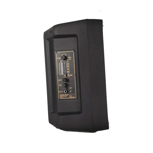 CRONY RX-8136 Speaker 8 inch flame fire running colorful light portable party speaker for out door use with wired microphone karaoke - Edragonmall.com