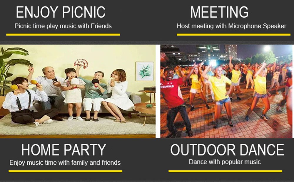 CRONY RX-8281 Speaker 8 inch 60W big power DSP effect running LED light portable party speaker - Edragonmall.com