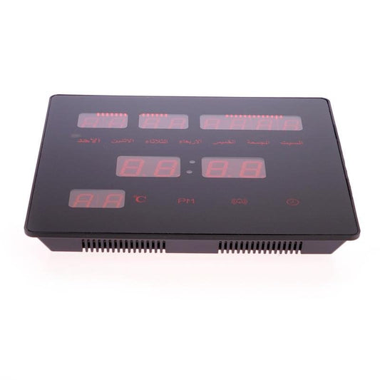 CRONY TL-2320 Digital LED Wall Clock Home Clock Office Clock with Glass Surface - Edragonmall.com