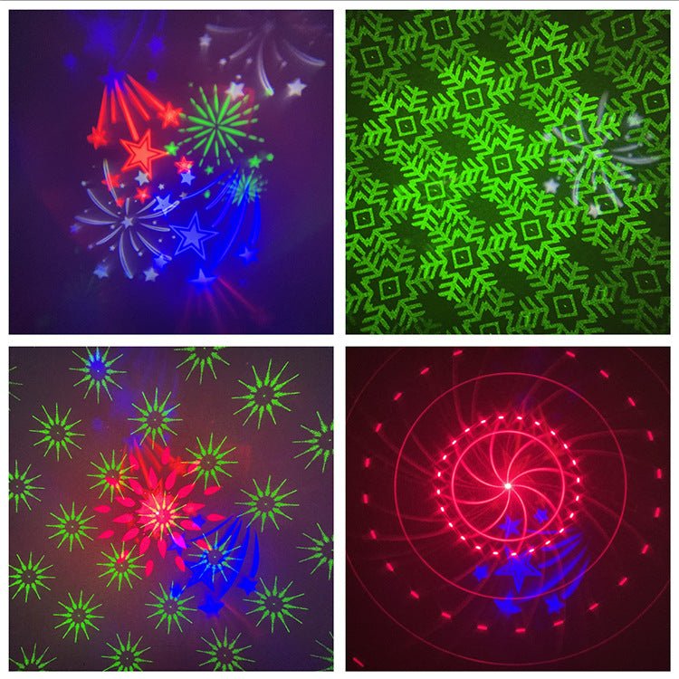 CRONY Voice Control Christmas Light LED Snowflake Laser Light Pattern Light Outdoor Party Light Decoration Light KTV Stage Light - Edragonmall.com