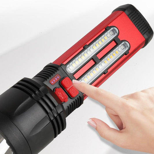 CRONY W5121A Solar Energy Flashlight for Home Type-C Rechargeable Strong Light P50 Super Bright Flashlight Super Battery Life - Edragonmall.com