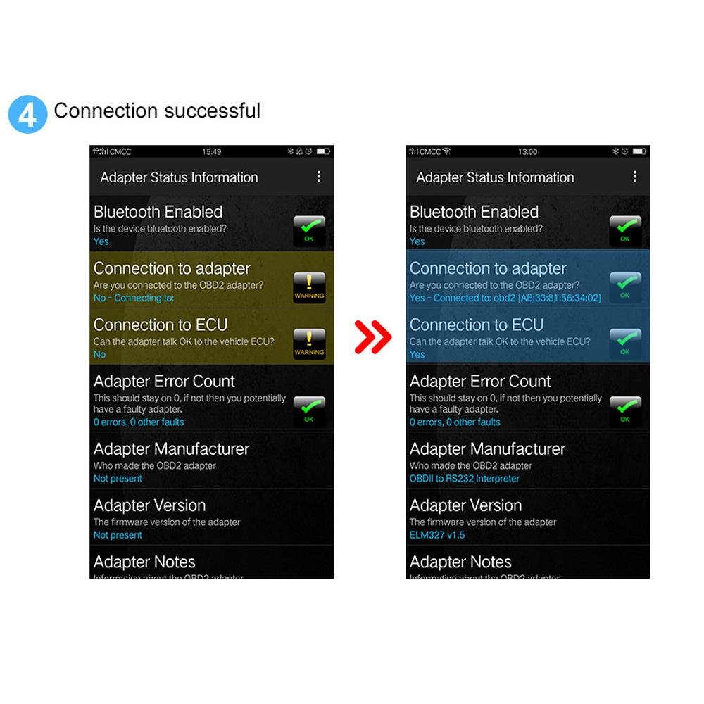Konnwei KW901 OBD2 Car Bluetooth 3.0 Scanner ELM327 Car Diagnostic Tool - RED - Edragonmall.com