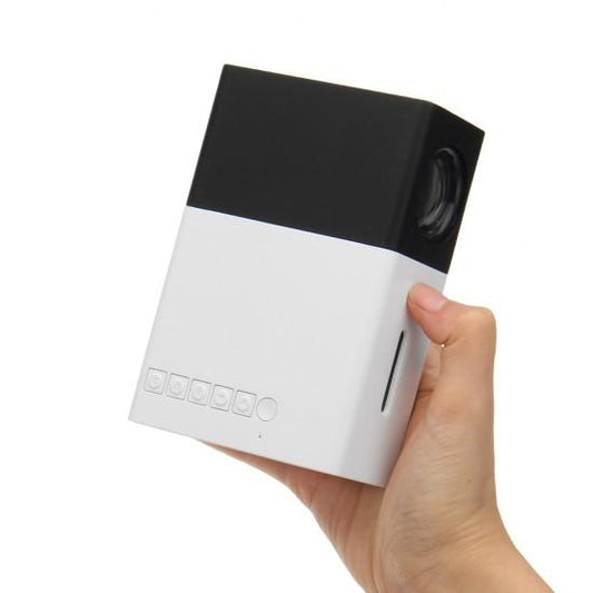 YG-300 LED Projector 400-600 Lumens 1080P Home Media Player With Remote Control -White - Edragonmall.com