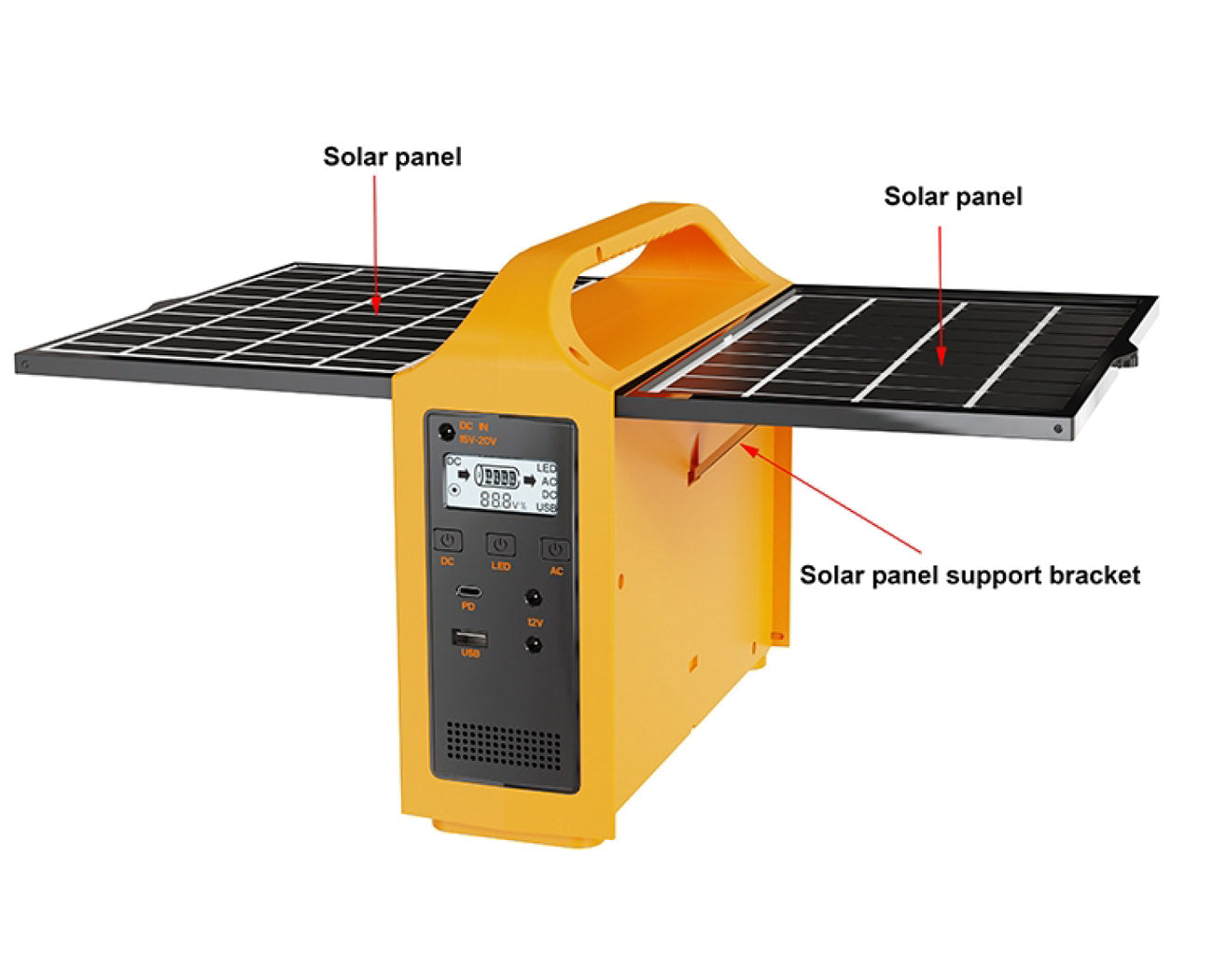 CRONY EG-013 Portable 100W Solar Inverter 76.8Wh LiFePO4 Battery USB PD Fast Charging