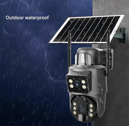 كاميرا أمان شمسية CRONY RBX-SD400 4G 6 ميجابكسل خارجية لاسلكية PTZ للمراقبة كشف بشري بالذكاء الاصطناعي رؤية ليلية ملونة دعم مقاومة للماء