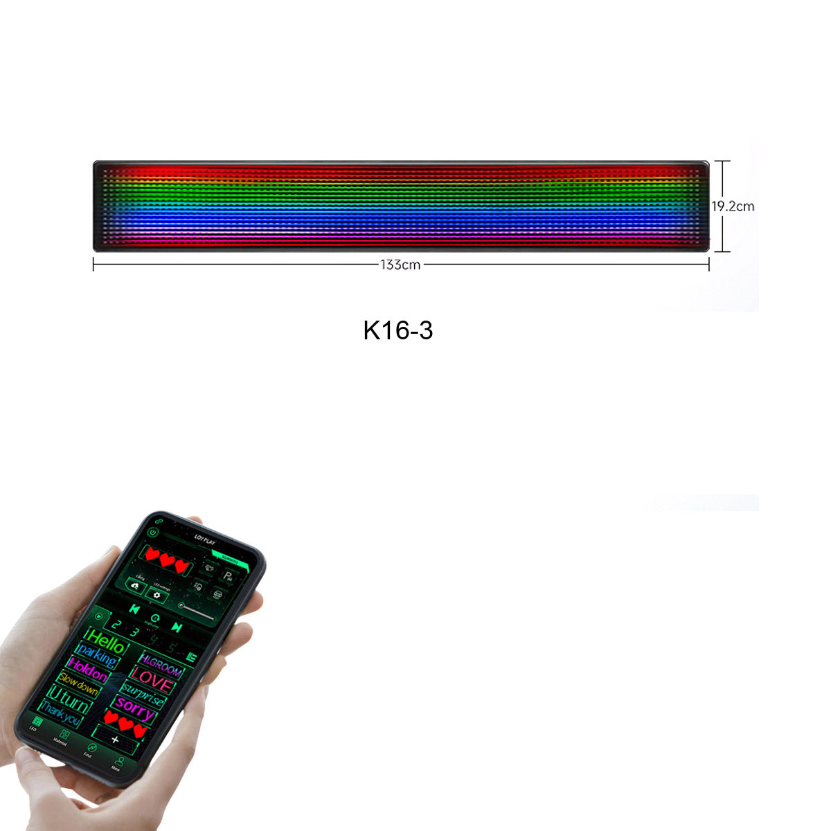 CRONY K16-2 900-192مم K16-3 1330-192مم K16-4 1760-192مم جهاز تحكم عن بعد للسيارة عرض دي آي واي شاشة عرض إعلانية LED تحكم عبر تطبيق الهاتف المحمول