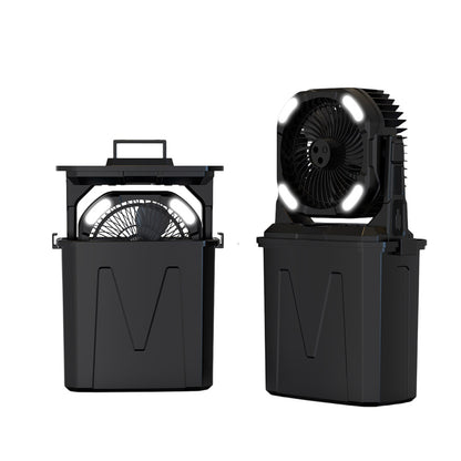 مروحة رش دلو CRONY F913 مروحة رذاذ قابلة لإعادة الشحن مع بطارية 20000mAh ضوء RGB مخرج USB مروحة محمولة للتخييم في الهواء الطلق السفر الاستخدام الطارئ