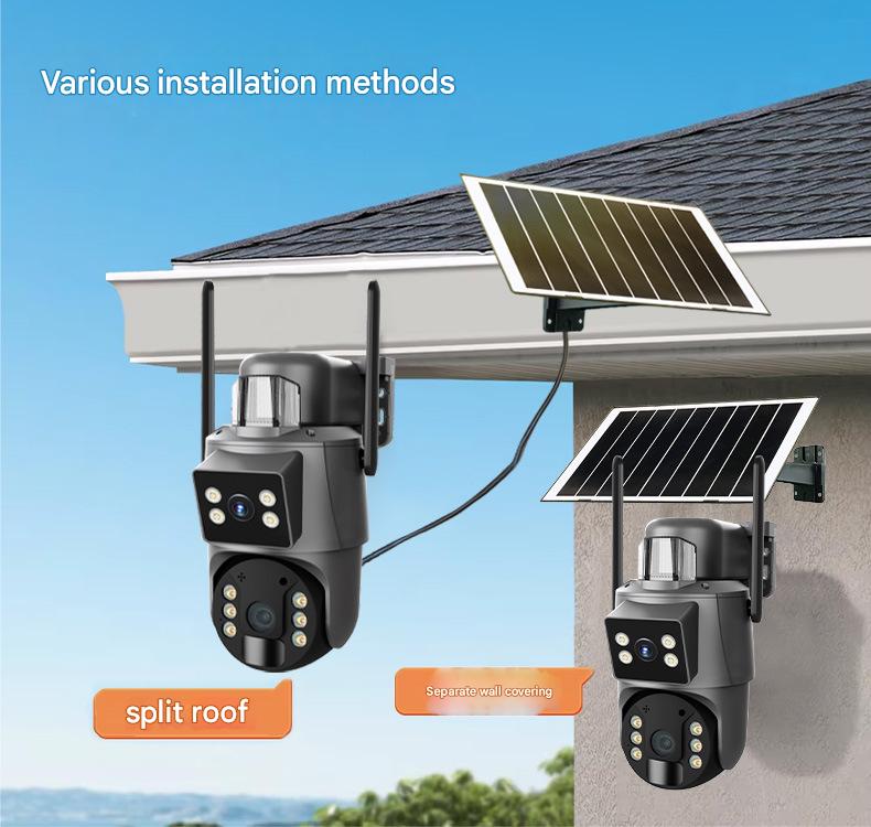 كاميرا أمان شمسية CRONY RBX-SD400 4G 6 ميجابكسل خارجية لاسلكية PTZ للمراقبة كشف بشري بالذكاء الاصطناعي رؤية ليلية ملونة دعم مقاومة للماء