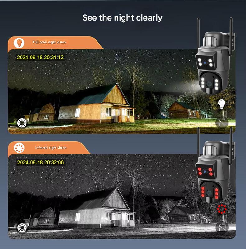 كاميرا أمان شمسية CRONY RBX-SD400 4G 6 ميجابكسل خارجية لاسلكية PTZ للمراقبة كشف بشري بالذكاء الاصطناعي رؤية ليلية ملونة دعم مقاومة للماء