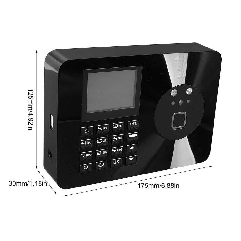 آلة حضور بالبصمة CRONY X3 لجهاز الوقت الوجهي شاشة ملونة 2.8 بوصة استقرائية دقة عالية 500DPI ساعة بصمة الوقت