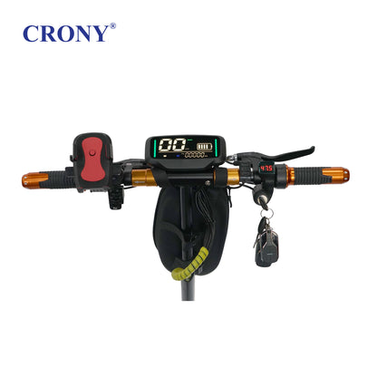 CRONY V10+ PRO Electric Scooter – 1500W Motor, 48V 13Ah Battery, Up to 68 KM/H Speed, 25–35 KM Range, 10-Inch Off-Road Tires, Front & Rear Suspension, Foldable Aluminum Frame, Triple LED Headlights, Bluetooth Speaker, Phone Holder & Rearview Mirrors