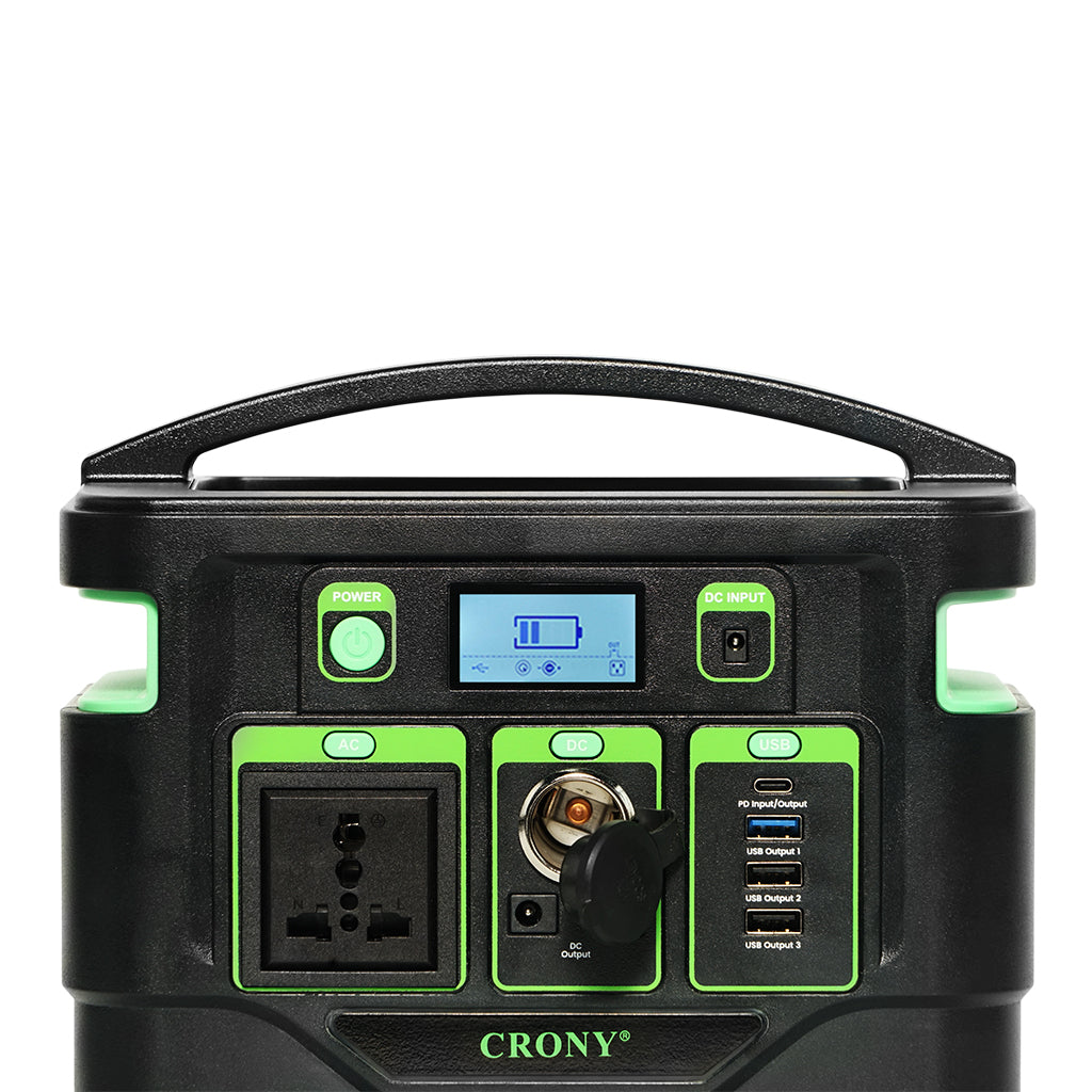 محطة طاقة محمولة CRONY GPS300 بقدرة 300 واط مع بطارية ليثيوم احتياطية وشاشة LCD
