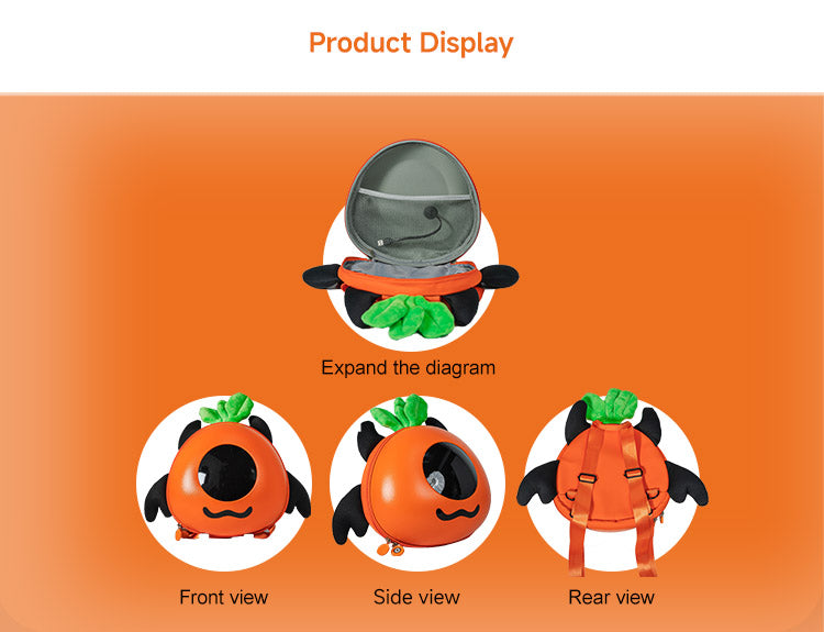 حقيبة ظهر CRONY Carrot LED ذكية لعرض البكسل الفني حقيبة ظهر قابلة للبرمجة عبر البلوتوث مع شاشة LED بحجم 32x32 عرض نصوص ورسوم متحركة مخصصة للسفر والمدرسة والتنقل هدايا تقنية