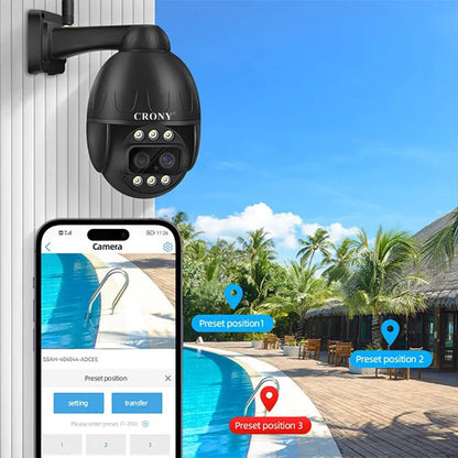كاميرا CRONY VST-DL26G-3IN1-4MP-10X 4G بعدستين 4K واي فاي/لان/4G GSM بان وتيلت وزوم كاميرا أمان ذكية