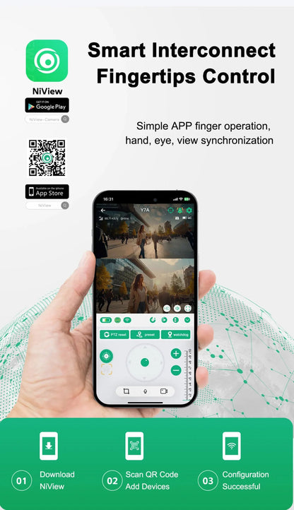 كاميرا مراقبة CRONY Y7A 4G-WiFi-4K-8MP(10X) بعدسة ثلاثية شمسية مع لوحة شمسية 9 واط