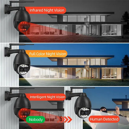 كاميرا CRONY VST-DL26G-3IN1-4MP-10X 4G بعدستين 4K واي فاي/لان/4G GSM بان وتيلت وزوم كاميرا أمان ذكية