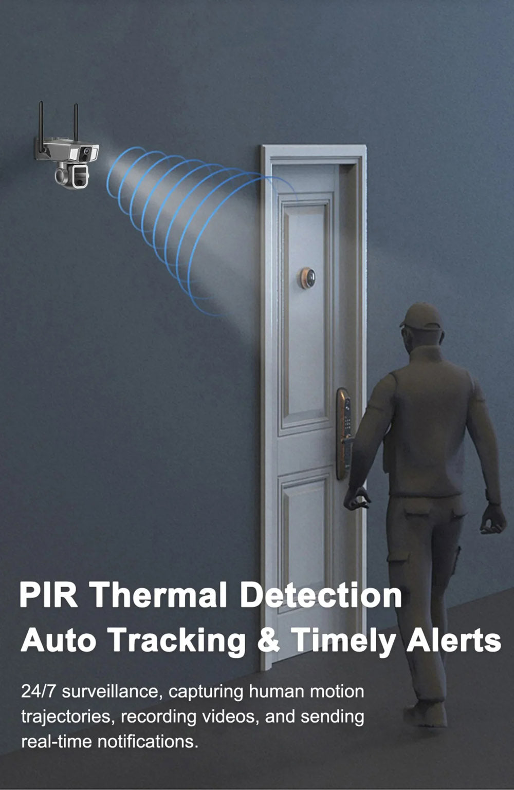 كاميرا مراقبة CRONY Y7A 4G-WiFi-4K-8MP(10X) بعدسة ثلاثية شمسية مع لوحة شمسية 9 واط