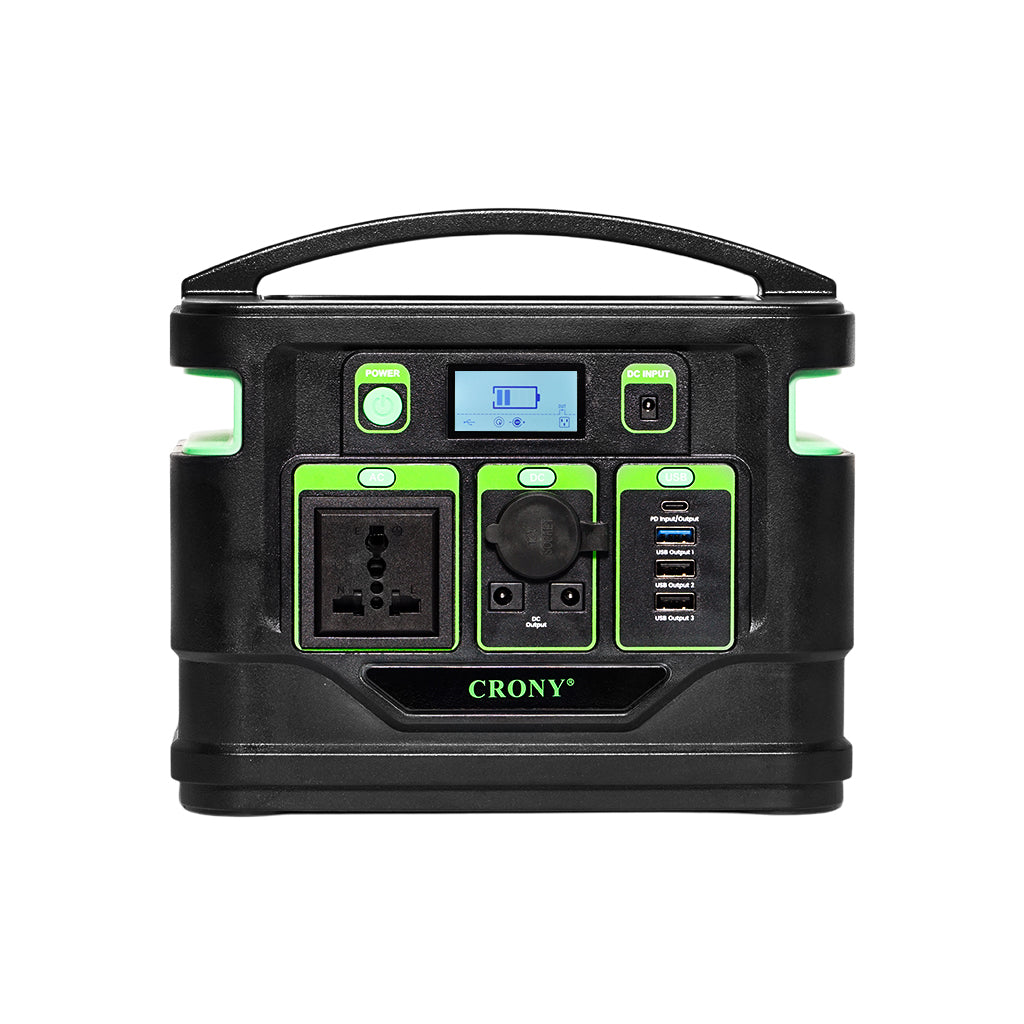 محطة طاقة محمولة CRONY GPS300 بقدرة 300 واط مع بطارية ليثيوم احتياطية وشاشة LCD