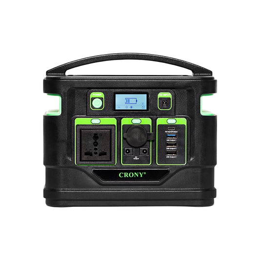 محطة طاقة محمولة CRONY GPS300 بقدرة 300 واط مع بطارية ليثيوم احتياطية وشاشة LCD