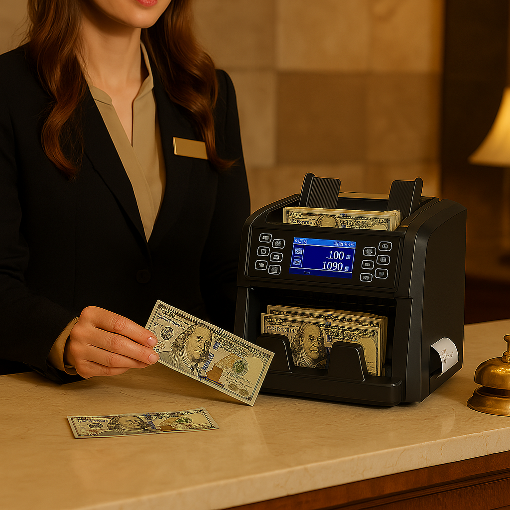 جهاز فرز الأوراق النقدية CRONY P96 مع طابعة مدمجة، كشف متعدد العملات، شاشة LCD، صيانة بسيطة، ترقية عبر USB، مدققات الأوراق النقدية