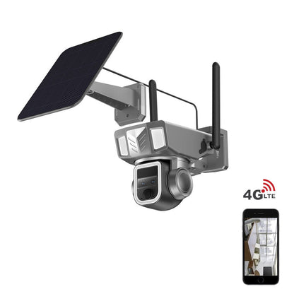 كروني Y7B 4G-4K-8MP كاميرا شمسية مزدوجة العدسة مع تكبير مستمر