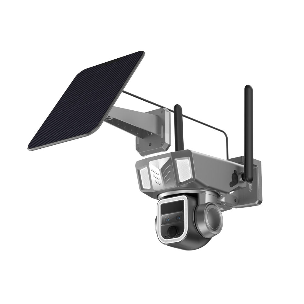 كروني Y7B 4G-4K-8MP كاميرا شمسية مزدوجة العدسة مع تكبير مستمر