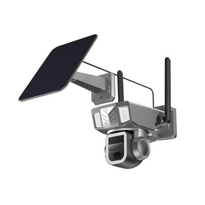 كروني Y7B 4G-4K-8MP كاميرا شمسية مزدوجة العدسة مع تكبير مستمر